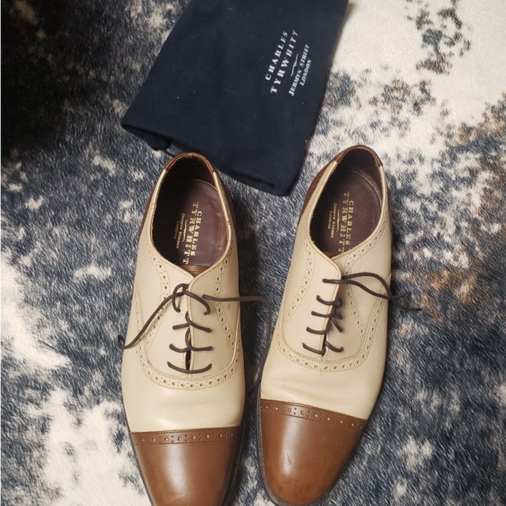 Charles Tyrwhitt Two-Tone Brown and Cream Oxfords Limited Edition (dustbag only)